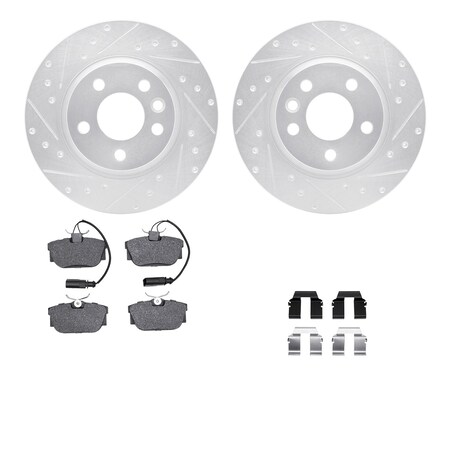 DFC 7512-74255 - PRO-KIT 5000+ Drilled And Slotted Rear Brake Kit